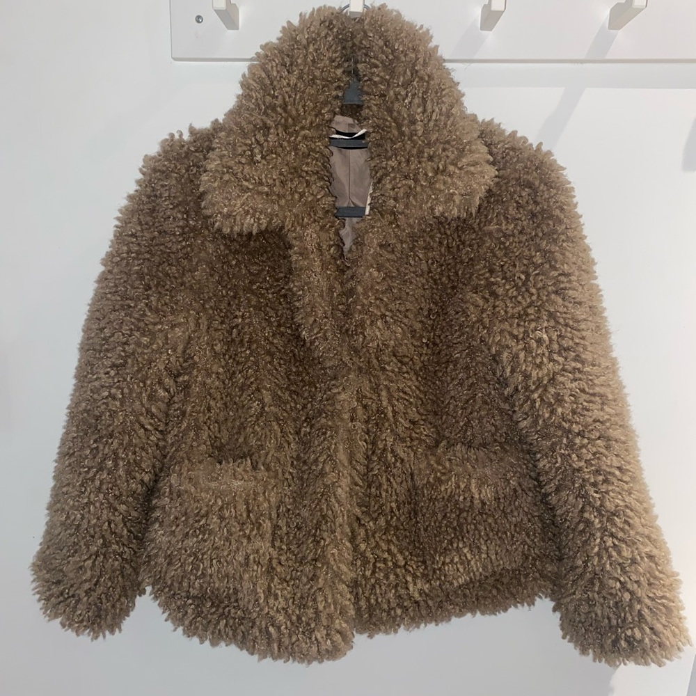 Zara Faux Fur Tan Jacket